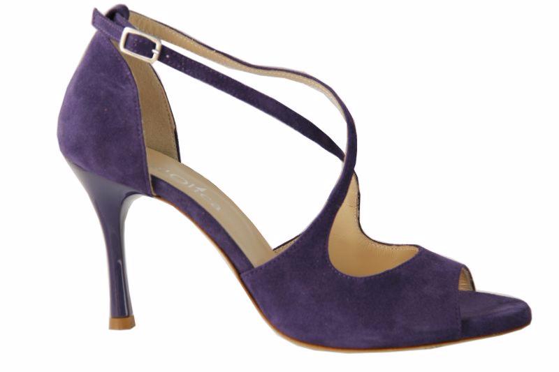 Firenze C - Chaussures de Tango argentin - Tang'Olica - Daim Violet